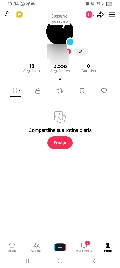 Conta De Tiktok Com Quase 4K De Seguidores - Redes Sociais