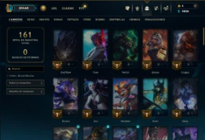 Platina 4 com 70 Champs e 49 Skins +1 Prestigio da LB - League of Legends LOL