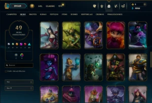 Platina 4 com 70 Champs e 49 Skins +1 Prestigio da LB - League of Legends LOL