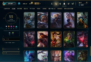 Unranked com 150 Champs e 55 Skins ( ADC / SUP / MID / JG ) - League of Legends LOL