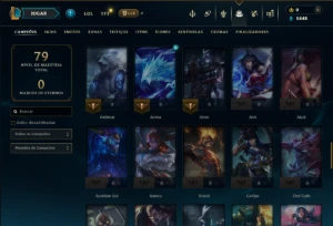 Bronze 2 com 75 Champs e 7 Skins - League of Legends LOL