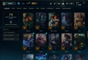 Bronze 2 com 75 Champs e 7 Skins - League of Legends LOL