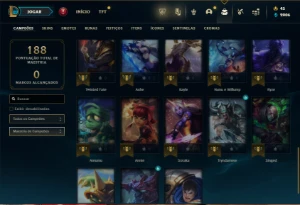 Ferro 2 com 40 Champs e 5 Skins - League of Legends LOL