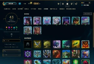 Esmeralda 2 com 35 Champs e 7 Skins - League of Legends LOL