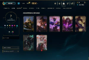 Esmeralda 2 com 35 Champs e 7 Skins - League of Legends LOL