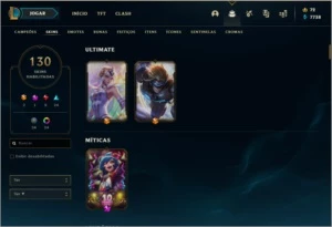 Conta LOL lvl167 - todos os campeões -130 skin - League of Legends