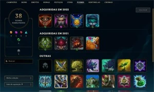 Conta lol plat1 63%win rate 25 champ 4skins - League of Legends