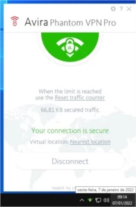 VPN ilimitado - Avira Phantom PRO - Vitalício! - Softwares e Licenças