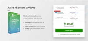 VPN ilimitado - Avira Phantom PRO - Vitalício!