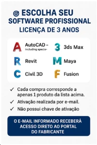 Autocad - Revit - Civil 3D por 3 anos