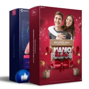 Pack 470 Artes editáveis dia dos namorados Photoshop psd