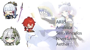 AR35 - Ayaka + BIS + Nahida + Diluc + Amos (Ganyu) - Genshin Impact