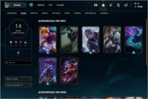 Conta de lol LvL65 prata 1/ 14 skins - League of Legends