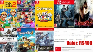 Conta nintendo switch - 8 jogos - switch online sem expansão - Outros