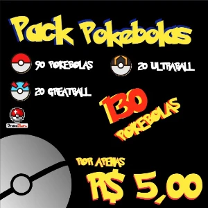 {Pokemmo} Pack 130 Pokebolas Por Apenas 5,00 - PokeXGames PXG