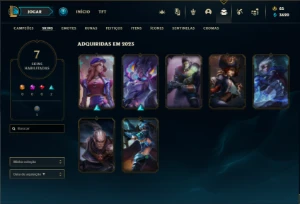 Conta Platina 1 com 20 Champs e 7 Skins - League of Legends LOL