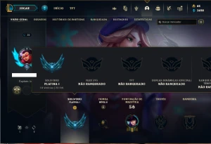 Conta Platina 1 com 20 Champs e 7 Skins - League of Legends LOL