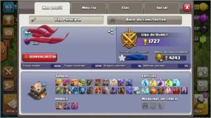 Clã lvl 12 Clash of clans, cv11 semi-full e cv12 rushada.