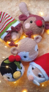 Kit Enfeite de Natal para Arvore de Croche Amigurumi - Artesanato e Personalizados