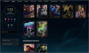 Conta PLAT 5 - 135 Skins - League of Legends LOL