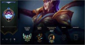 Conta PLAT 5 - 135 Skins - League of Legends LOL