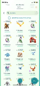 Conta de Pokemon Go com varios lendarios