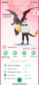 Conta de Pokemon Go com varios lendarios