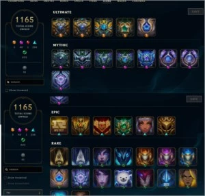 Conta challenger + pax sivir + full skin + emote challenger - League of Legends LOL