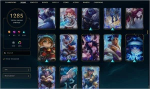 Conta challenger + pax sivir + full skin + emote challenger - League of Legends LOL