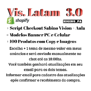 Tema Shopify Vision Genérico Latam Espanhol + Atualizações - Outros