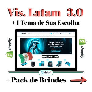 Tema Shopify Vision Genérico Latam Espanhol + Atualizações