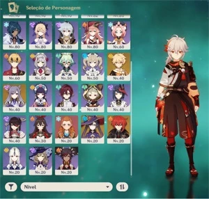 Conta Genshin AR 57 com 8 personagens T5* e 3 armas T5* - Genshin Impact
