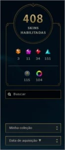 Venda de conta Mestre league of legends LOL