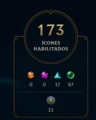 Conta GOLD 2 165 skin LOL - League of Legends