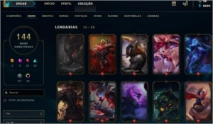 Cont 144Skins, all champs 300 Conto - League of Legends LOL