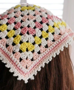 Bandana Primavera de Crochê para Cabelo - Artesanato e Personalizados