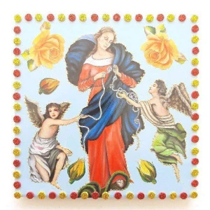 Quadrinho de Azulejo "N. S. Desatadora de Nós" - Artesanato e Personalizados