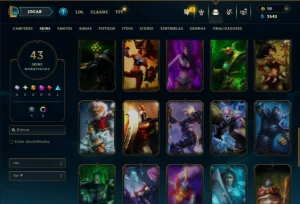 Bronze 4 com 40 Champs e 43 Skins ( Mais de 70 Jogos ) - League of Legends LOL