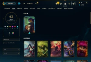Bronze 4 com 40 Champs e 43 Skins ( Mais de 70 Jogos ) - League of Legends LOL