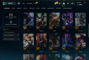 Bronze 4 com 40 Champs e 43 Skins ( Mais de 70 Jogos ) - League of Legends LOL