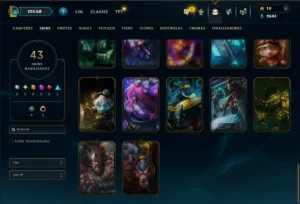 Bronze 4 com 40 Champs e 43 Skins ( Mais de 70 Jogos ) - League of Legends LOL
