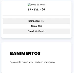 Conta do League of Legends LOL