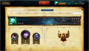 CONTA GOLD V / 1 SKIN RARA / BORDA GOLD - League of Legends LOL