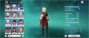 Conta com Kazuha, Childe e Ganyu - Genshin Impact