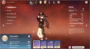 Contas Genshin Impact AR 7 com Hutao