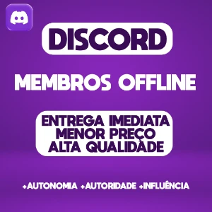 ⭐ Melhor Preço ⭐ Membros Offline - Discord - Redes Sociais