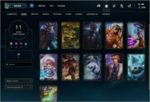Conta platina 2 com 38 champs e 11 skins - League of Legends LOL