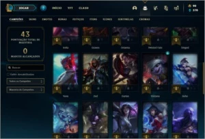 Conta platina 2 com 38 champs e 11 skins - League of Legends LOL