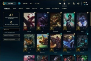 Conta platina 2 com 38 champs e 11 skins - League of Legends LOL