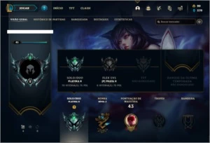 Conta platina 2 com 38 champs e 11 skins - League of Legends LOL